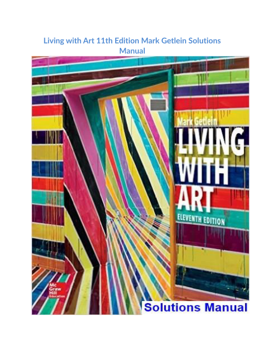 Living with Art 11th Edition Mark Getlein Solutions Manual