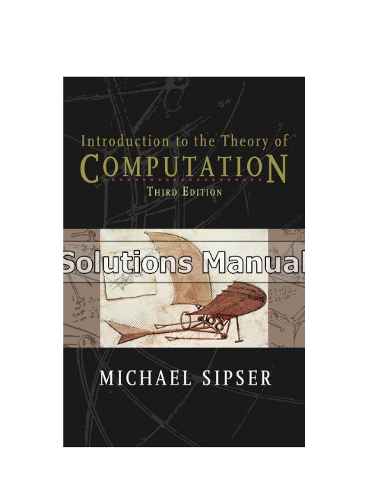 Introduction to the Theory of Computation 3rd Edition Sipser Solutions Manual