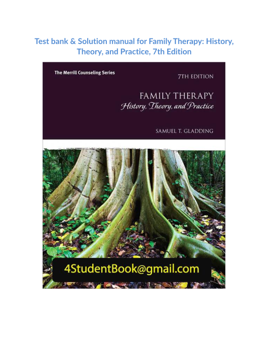 Test bank & Solution manual for Family Therapy History, Theory, and Practice, 7th Edition