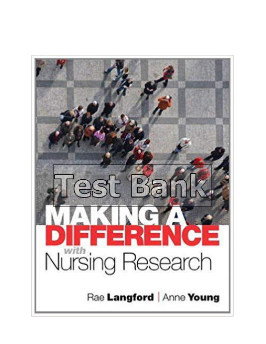 Making a Difference with Nursing Research 1st Edition Young Test Bank