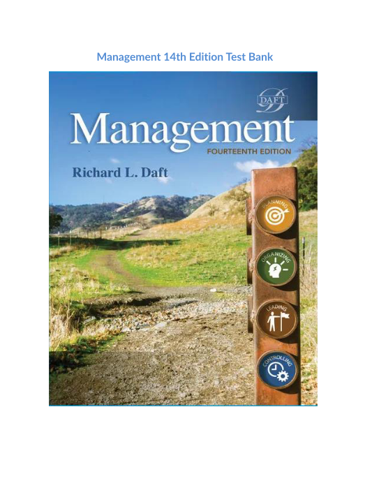 Management 14th Edition Test Bank