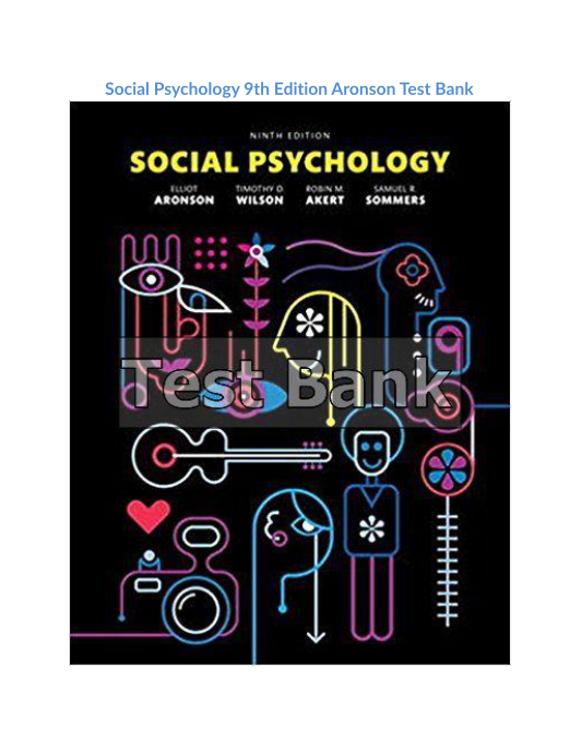 Social Psychology 9th Edition Aronson Test Bank