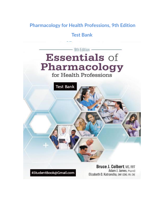 Pharmacology for Health Professions, 9th Edition 