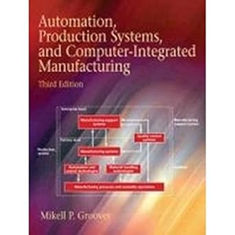 Automation, Production Systems, and Computer-Integrated Manufacturing, 3E by Mikell P. Groover Solution Manual 