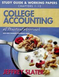 College Accounting, Chapters 1-12 with Study Guide and Working Papers, 11E Jeffrey Slater Test Bank