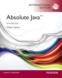 Absolute Java, 5E Walter Savitch Test Bank 